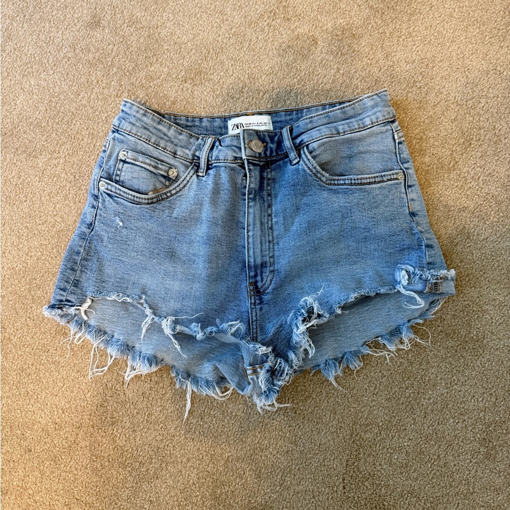 Zara Blue Denim Shorts